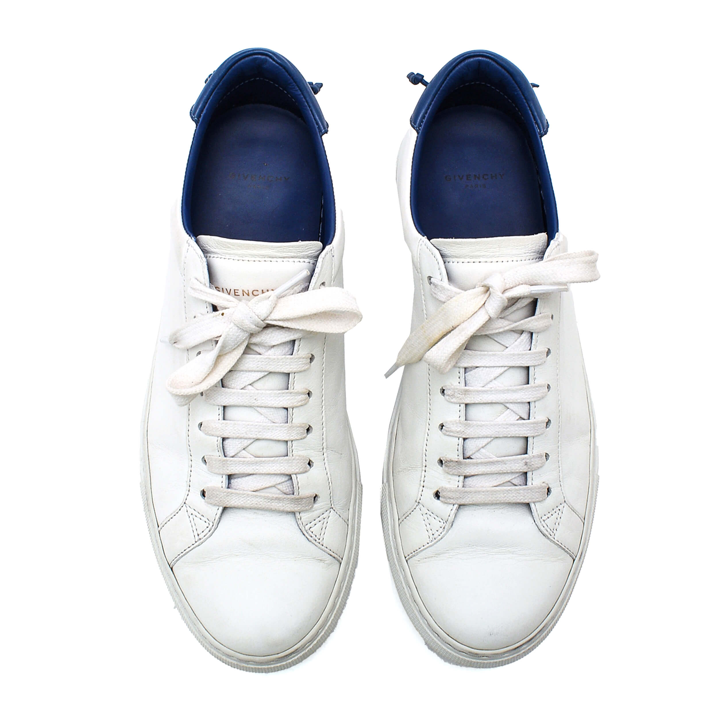 Givenchy - White Leather Logo Lace Sneakers